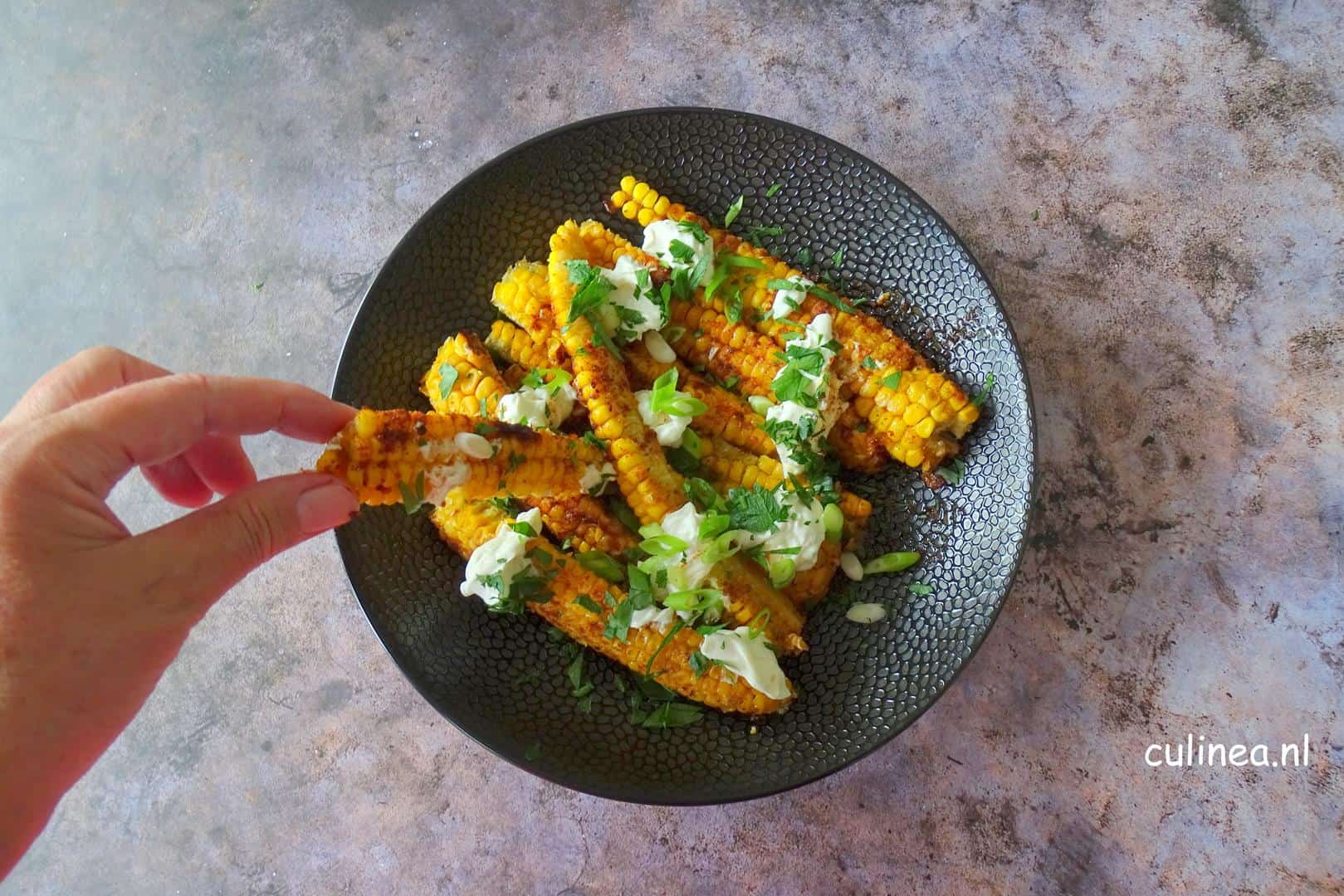 Vegetarische maïs ribbetjes