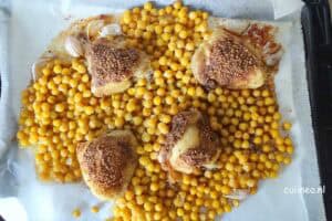 Kippendijen met za’atar en kikkererwten