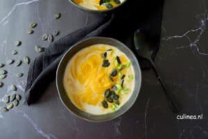 Zoete aardappelsoep met miso
