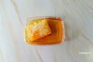 Halloumi met honing en roze peper