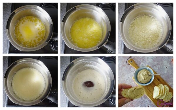 Luchtig opgeklopte beurre noisette