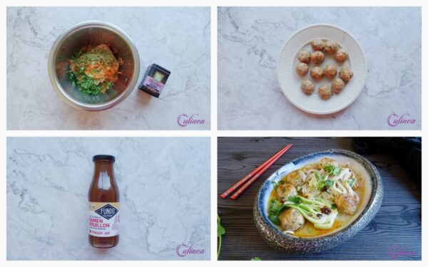 Noedelsoep met Kipgehaktballetjes