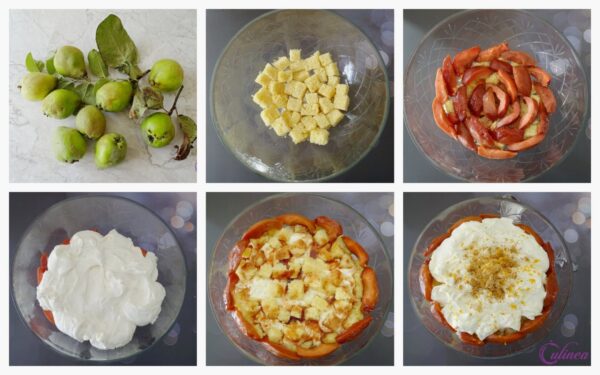 Trifle met gestoofde kweeperen