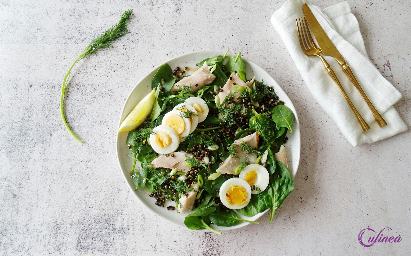 Salade Met Gerookte Forel En Crispy Linzen Culinea Nl