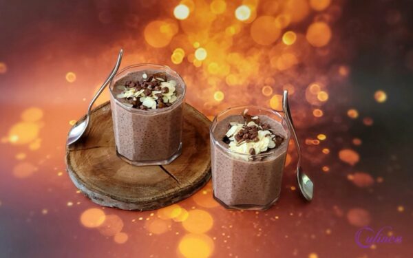 Chocolade chiapudding met dadelkaramel