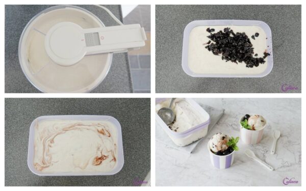 Yoghurtijs met Amarena Kersen