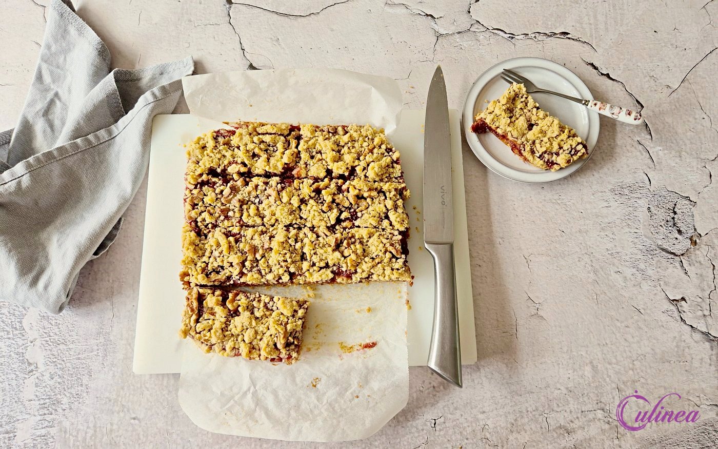 Kruimeltaart met Vijgenjam en Walnoten