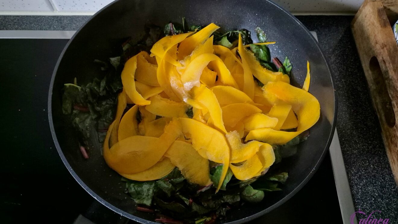 Pompoen pappardelle met snijbiet