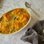 Ovenschotel met zalm en filodeeg