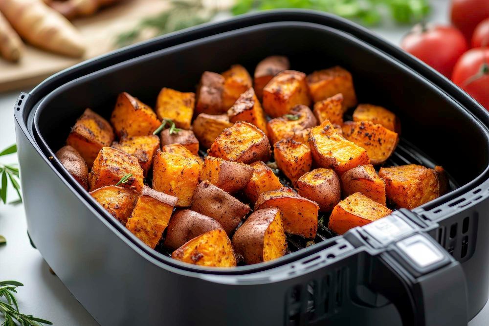 gekookte aardappelen in de airfryer