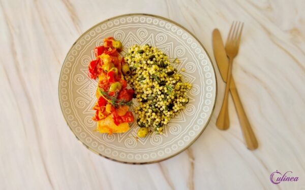 Marokkaanse zalm met parelcouscous