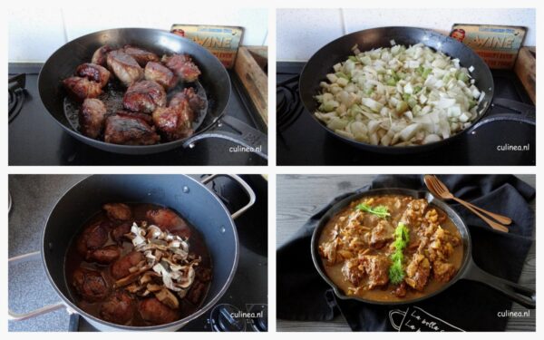 Gestoofde varkenswangetjes met venkel