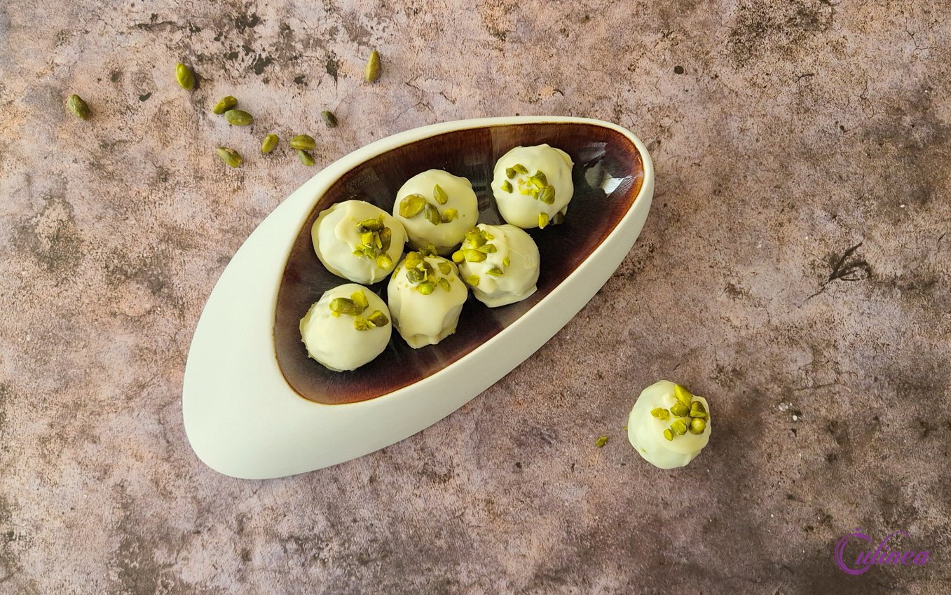 Witte Chocolade Pistache Truffels