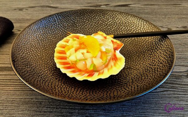 Tartaar van Coquilles met sinaasappel