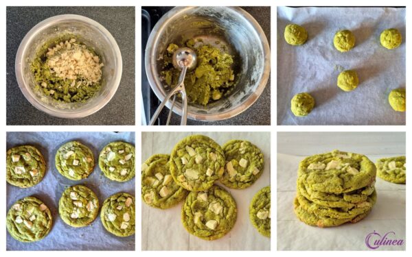 Matcha Koeken met Witte Chocolade