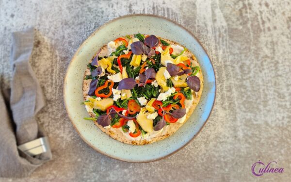 Flatbread met Spinazie en Artisjok