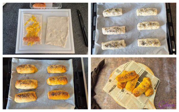 Croissant Worstenbroodjes met Kaas