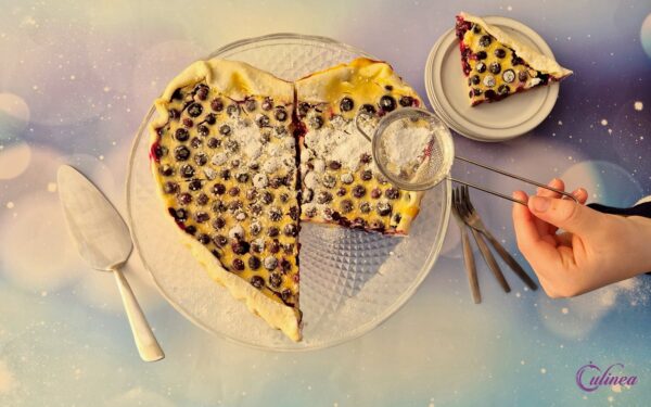 Cheesecake Taart met Blauwe Bessen