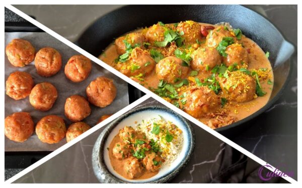 Kipgehaktballetjes in Kokos-Pindasaus