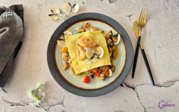 Open Lasagne met Zeevruchten