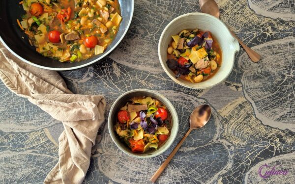 Pastasoep met overgebleven Brisket