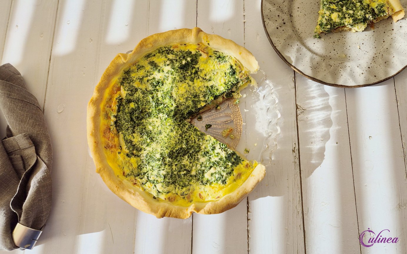 Quiche met Spinazie en Kruidenkaas