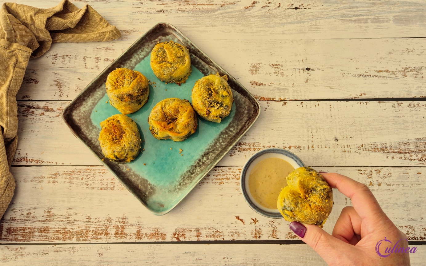 Rijstpapierrolletjes met Feta en Spinazie