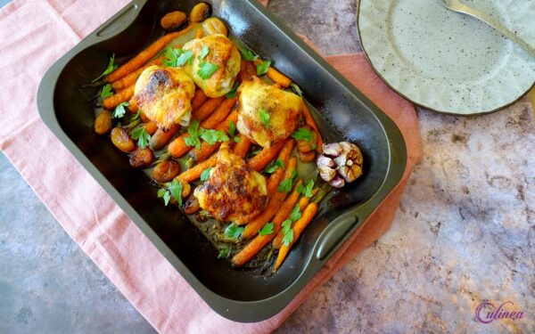 Traybake van kipkarbonades 