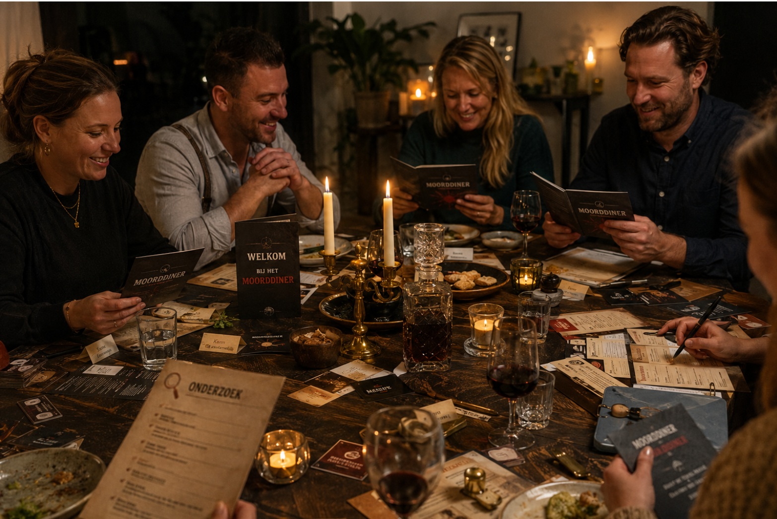 Een culinaire misdaadavond thuis: zo organiseer je een onvergetelijk moorddiner