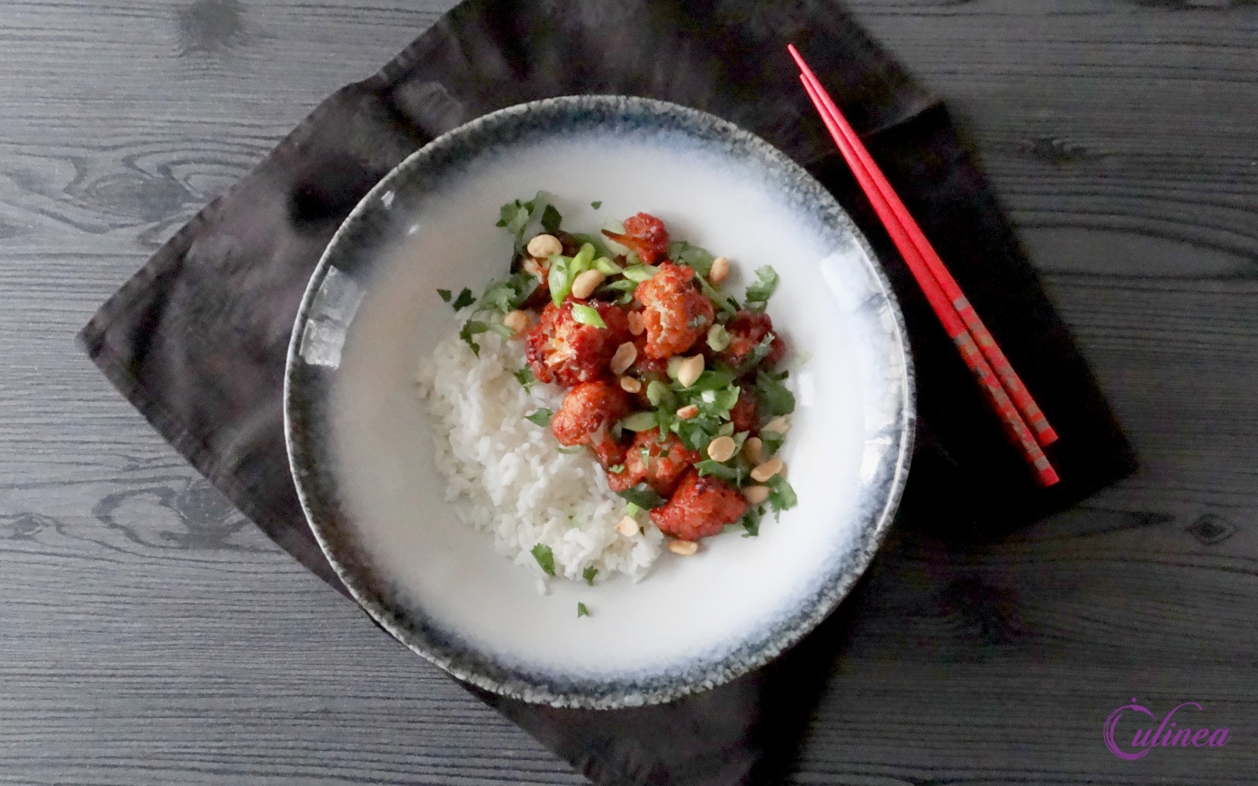 Gochujang Bloemkoolroosjes met Rijst