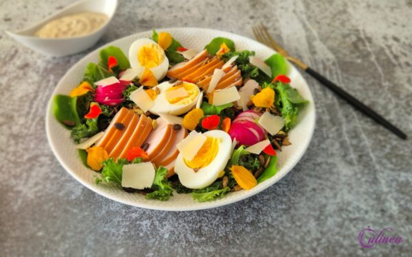 Boerenkoolsalade met gerookte Kipfilet