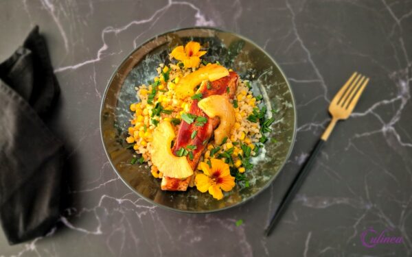 Zalmfilet met Barbecuesaus en Ananas